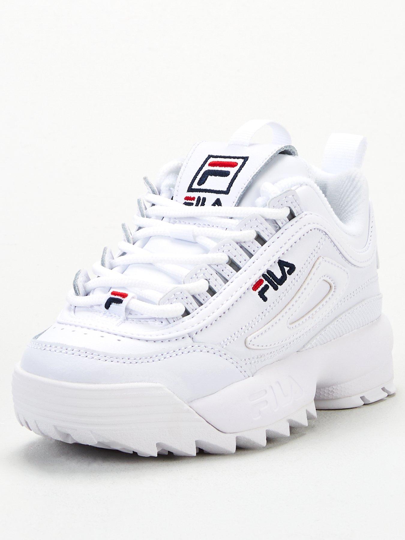 fila disruptor white trainers