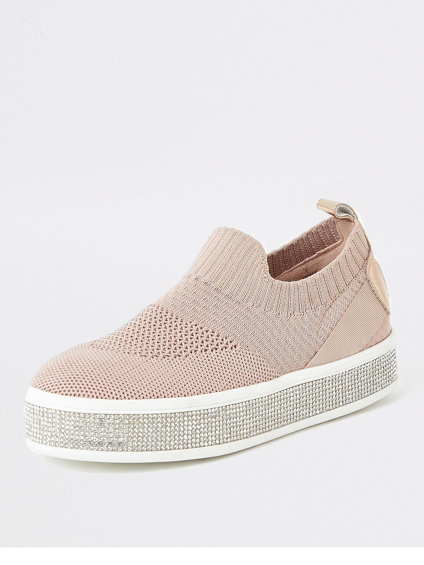 girls diamante trainers