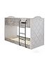  image of mandarin-fabricnbspbunk-bed-with-mattress-options-buy-and-savenbsp--grey-silver