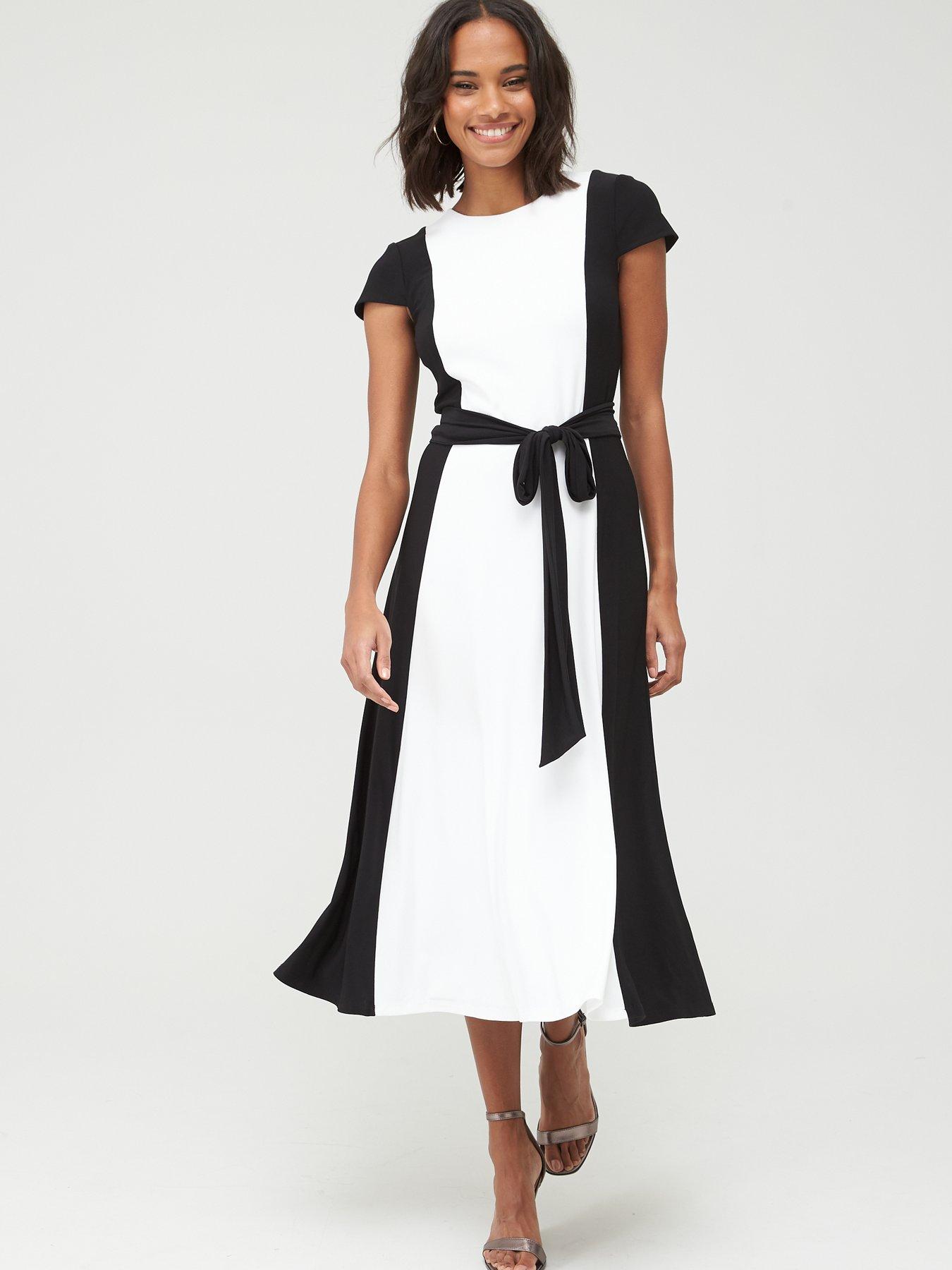 ralph lauren dress black and white