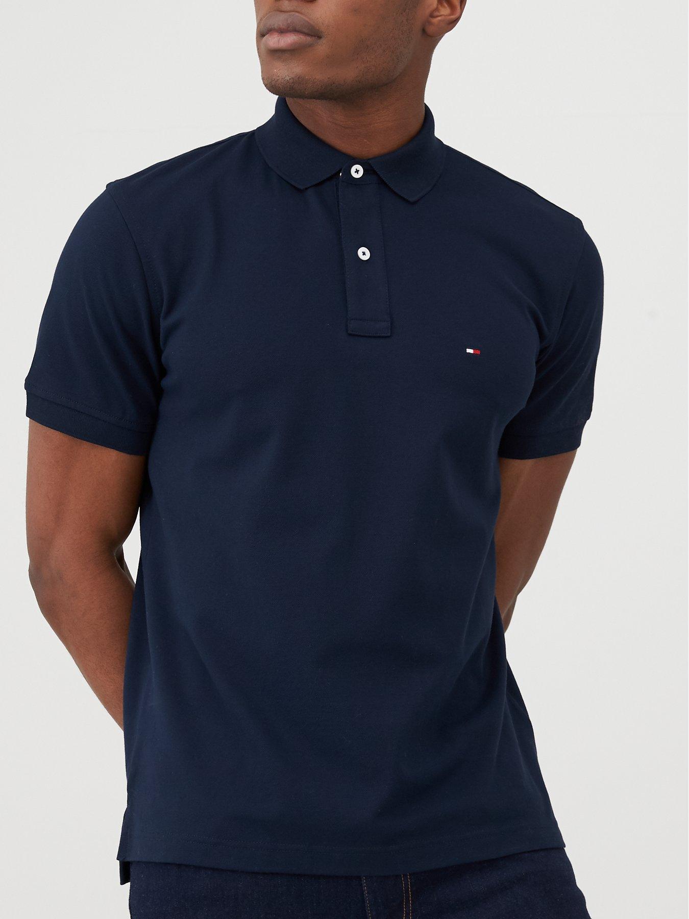 tommy hilfiger navy blue polo shirt