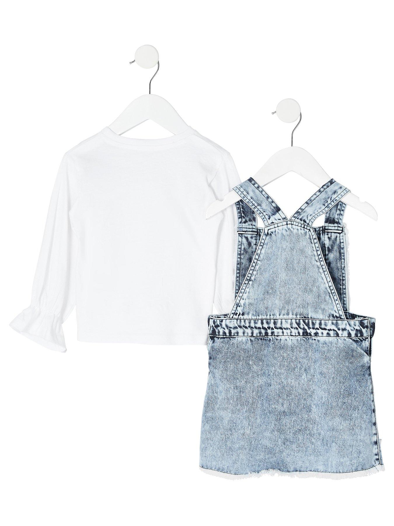 river island denim pinafore