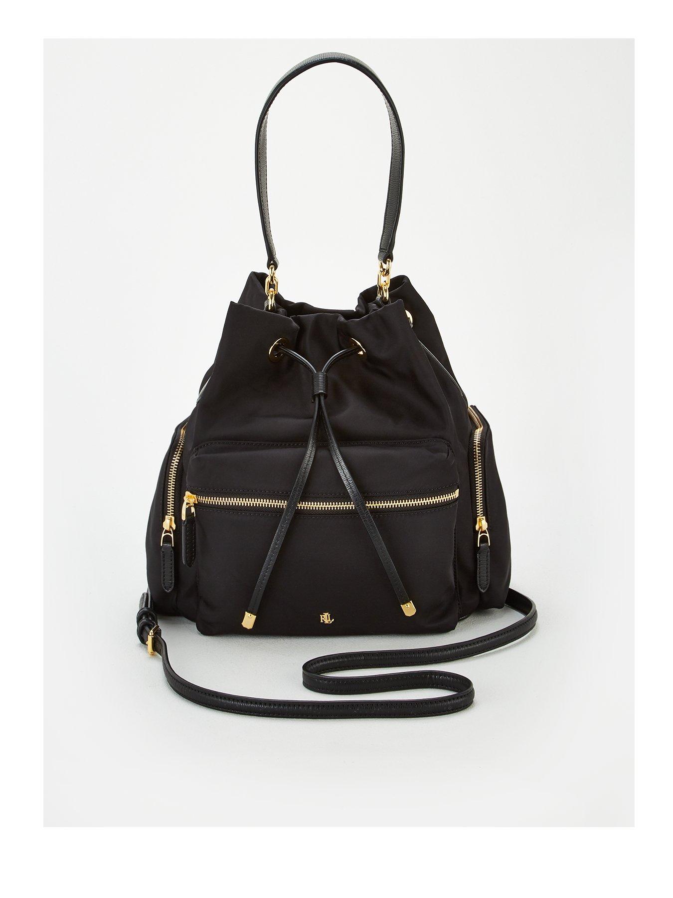 ralph lauren leather debby drawstring bag