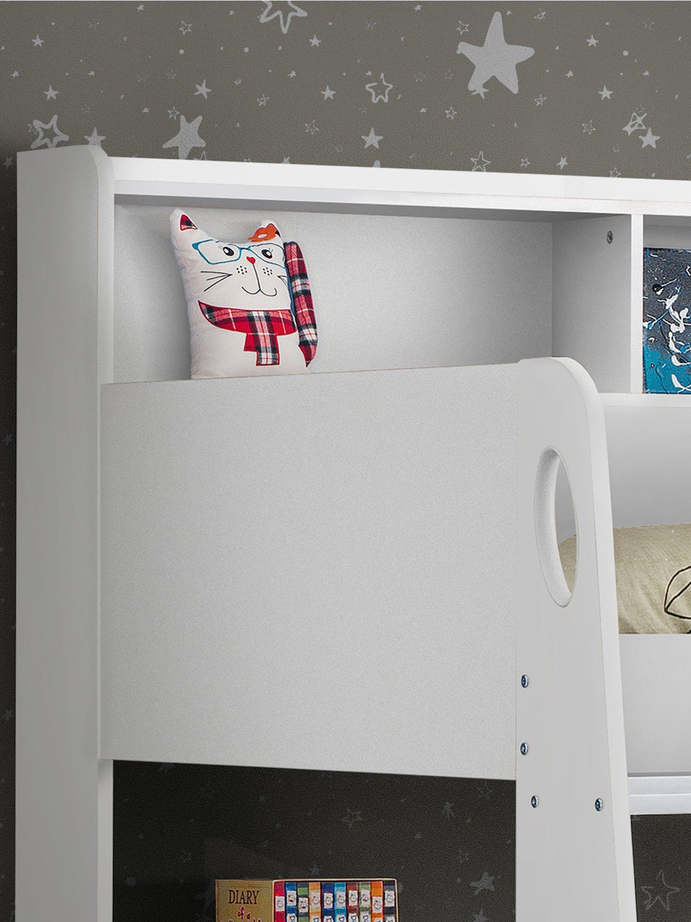 Image 3 of 7 of Julian Bowen Riley Bunk Bed&nbsp;with&nbsp;Spring Mattresses Option - White