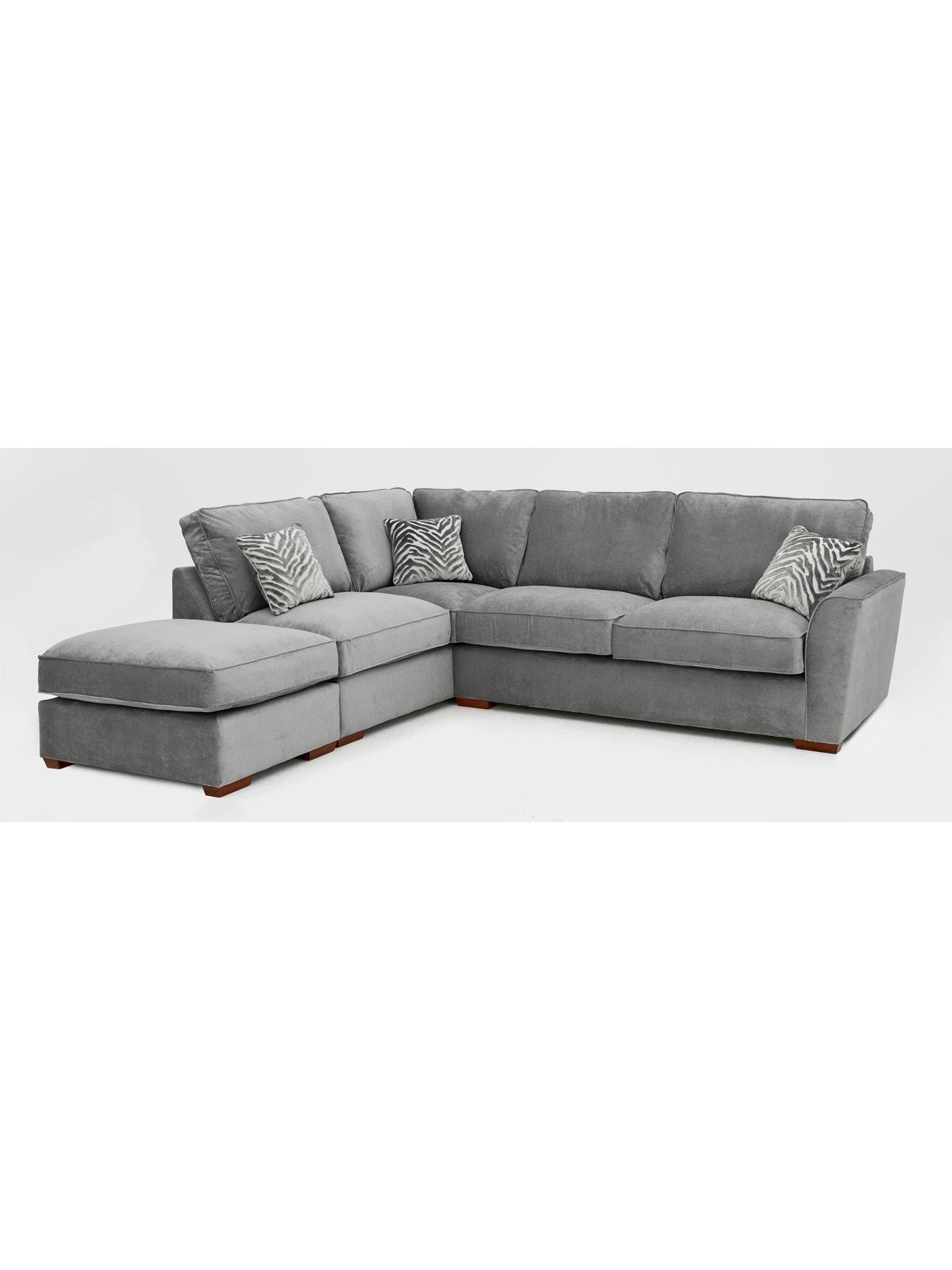 The Very Collection Kingston L/H Corner Chaise Sofa Bed with Footstool - Made to Order in the UK - FSC® Certified