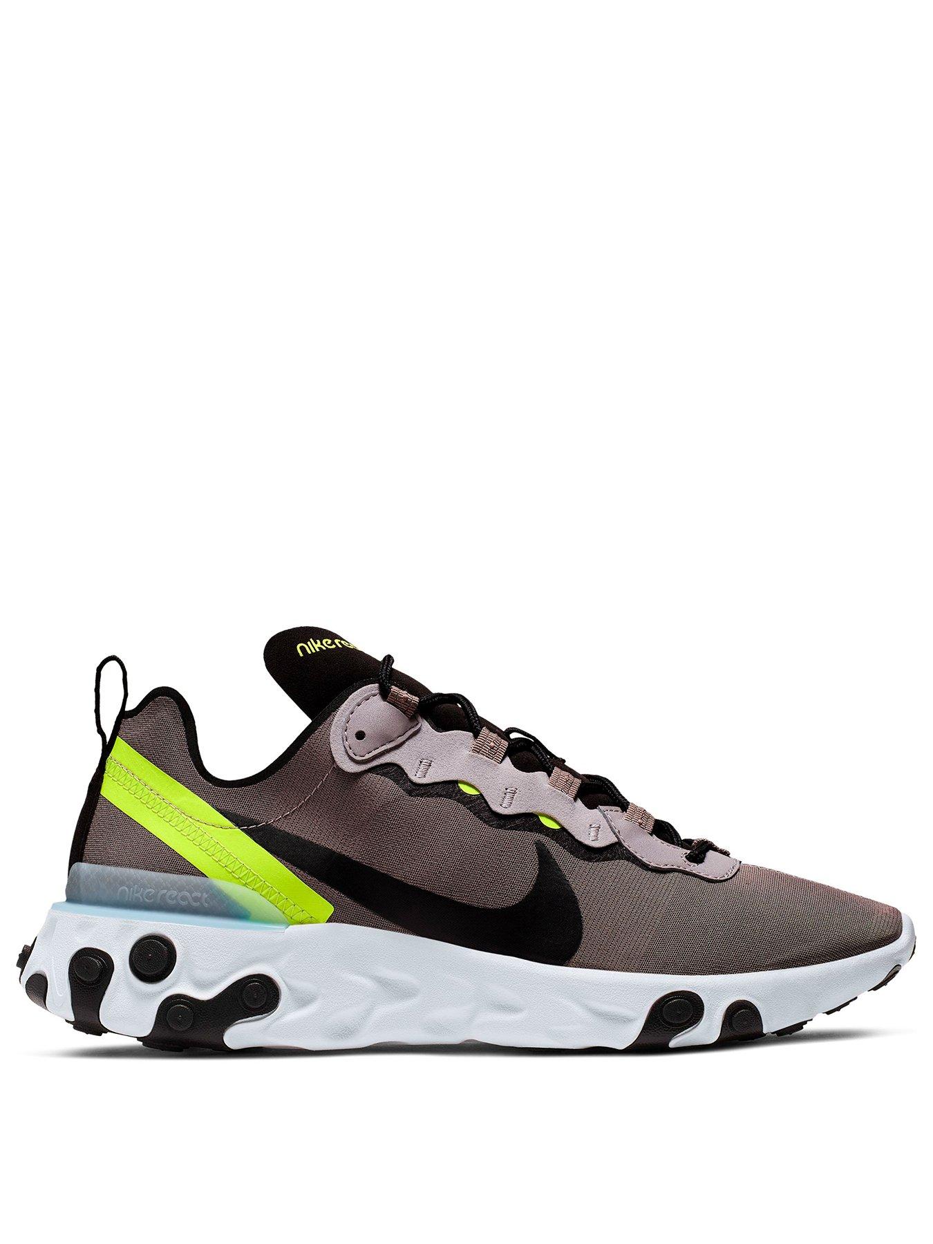 nike beige and red react element 55 trainers