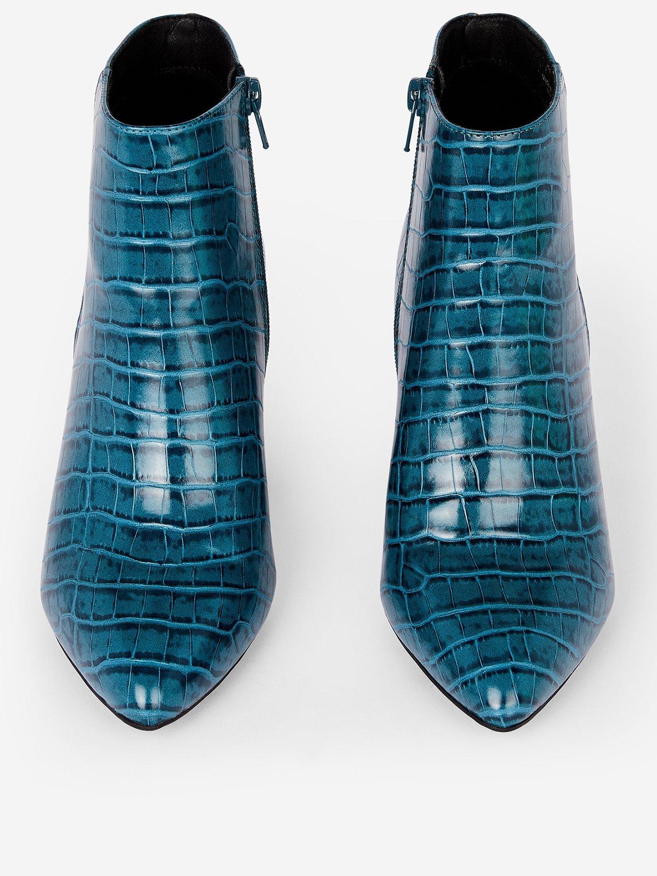teal ankle boots uk