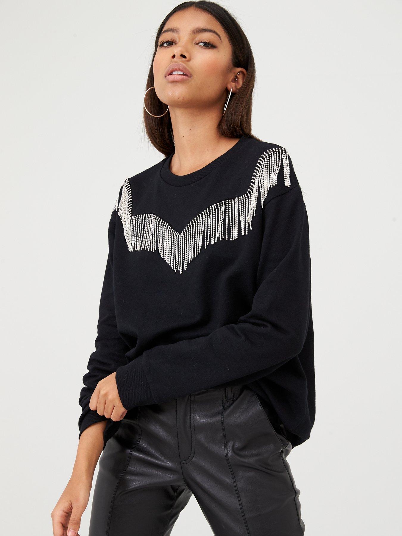 river island black sweatshirt