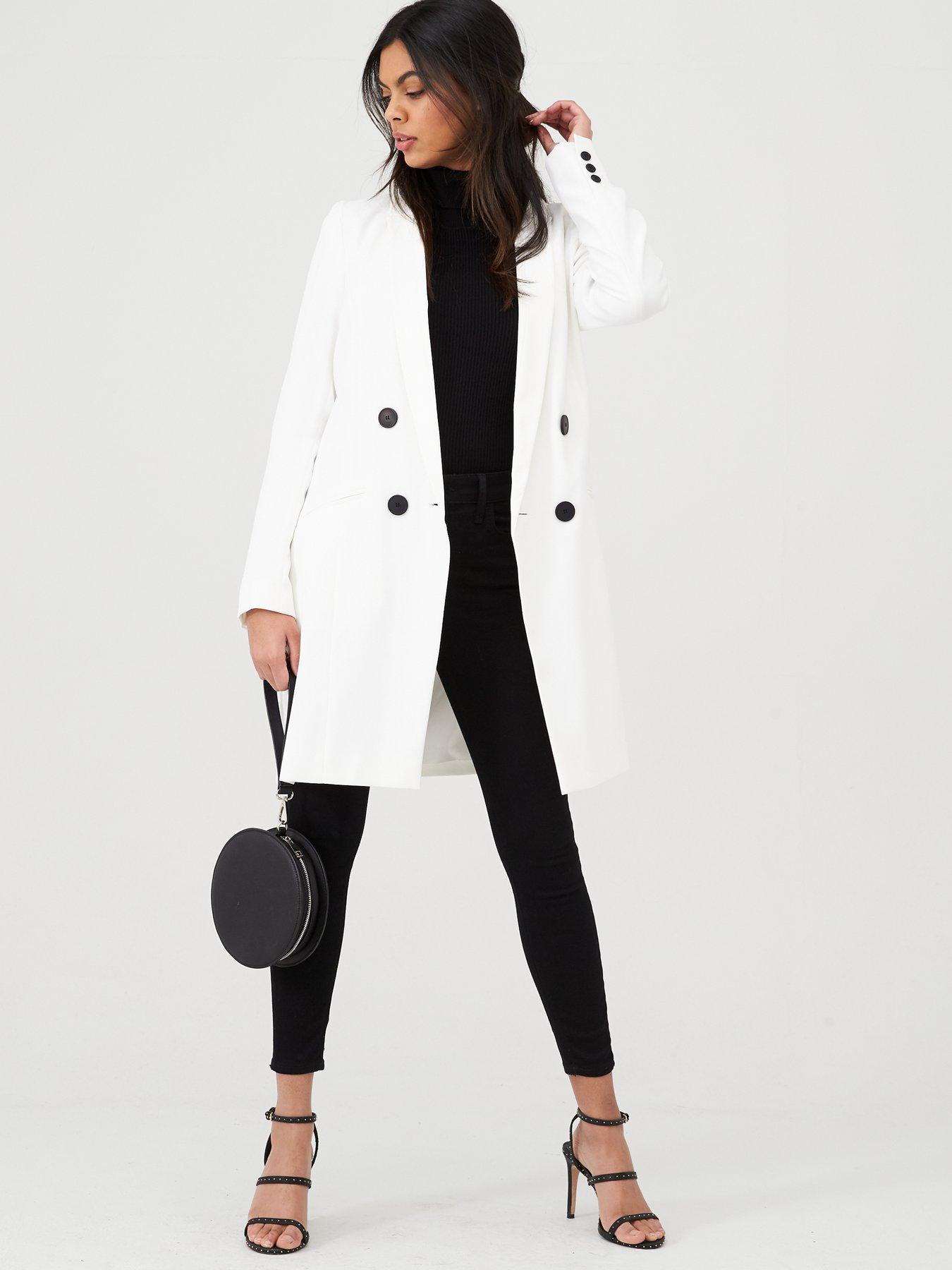 white longline jacket