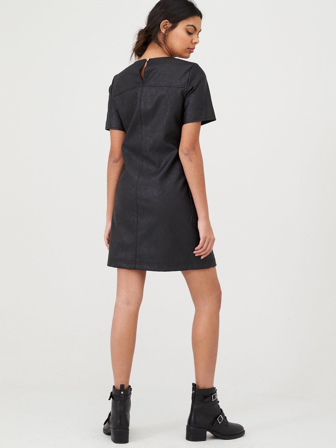 leather swing dress