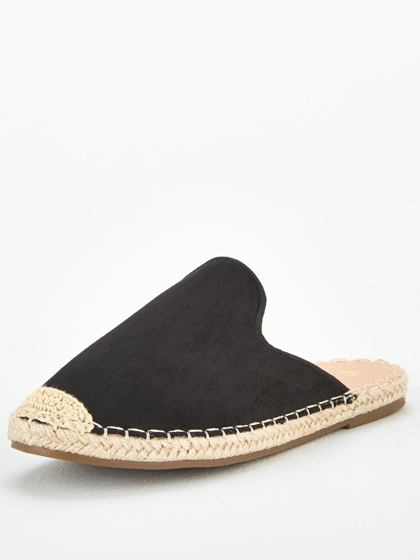 wide fit backless loafers