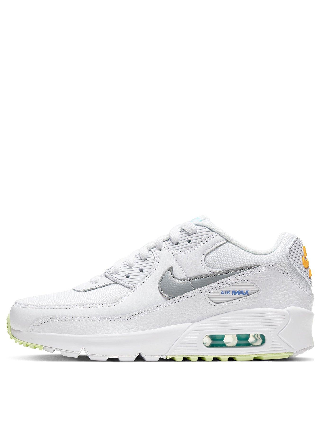 nike air max 90 leather junior white