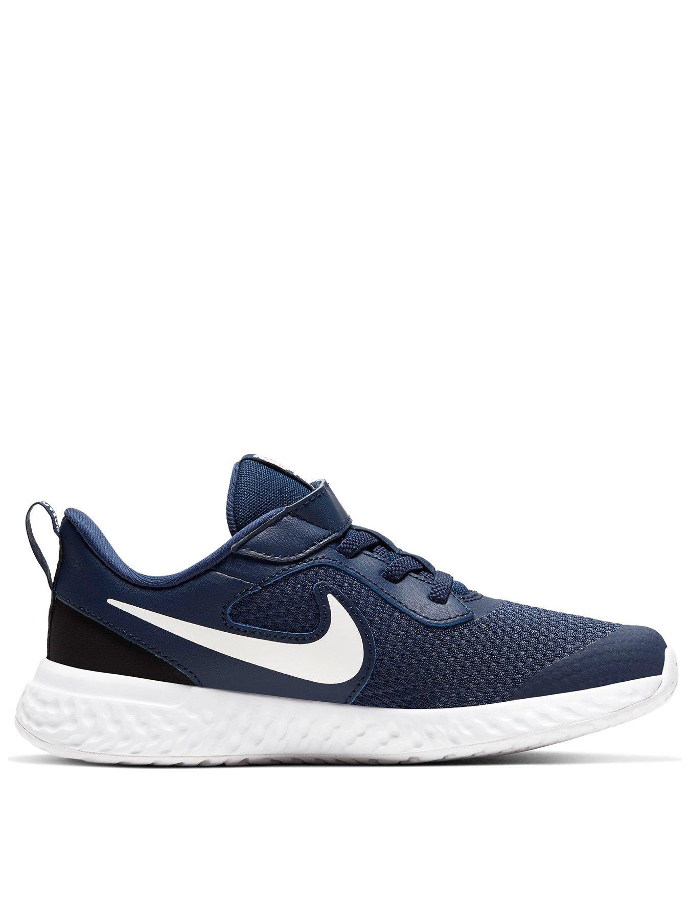 Nike Revolution 5 Younger Childrens Trainers - Navy/White | very.co.uk