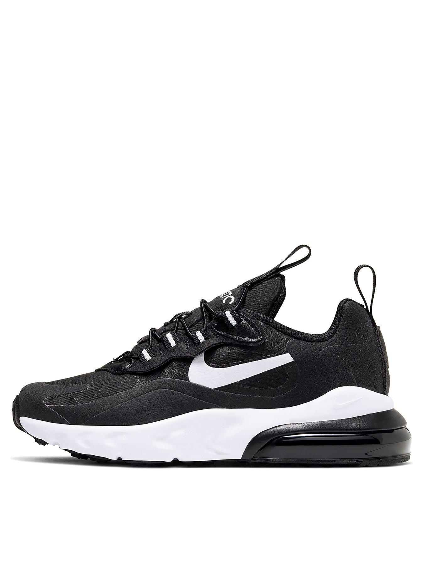Nike Air Max 270 React Childrens Trainers - Black/White | very.co.uk