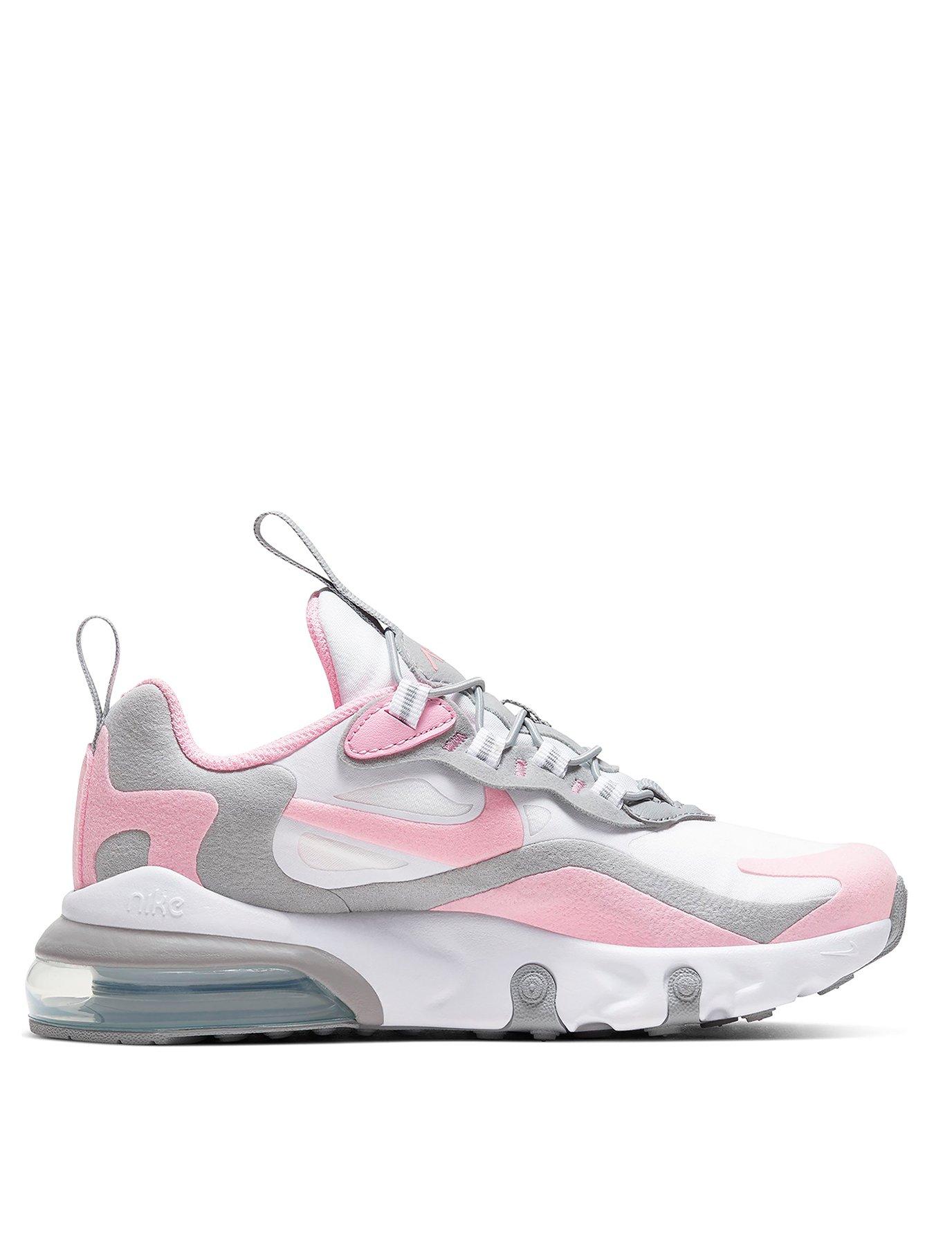 Nike Air Max 270 React Childrens Trainers White Pink Very Co Uk