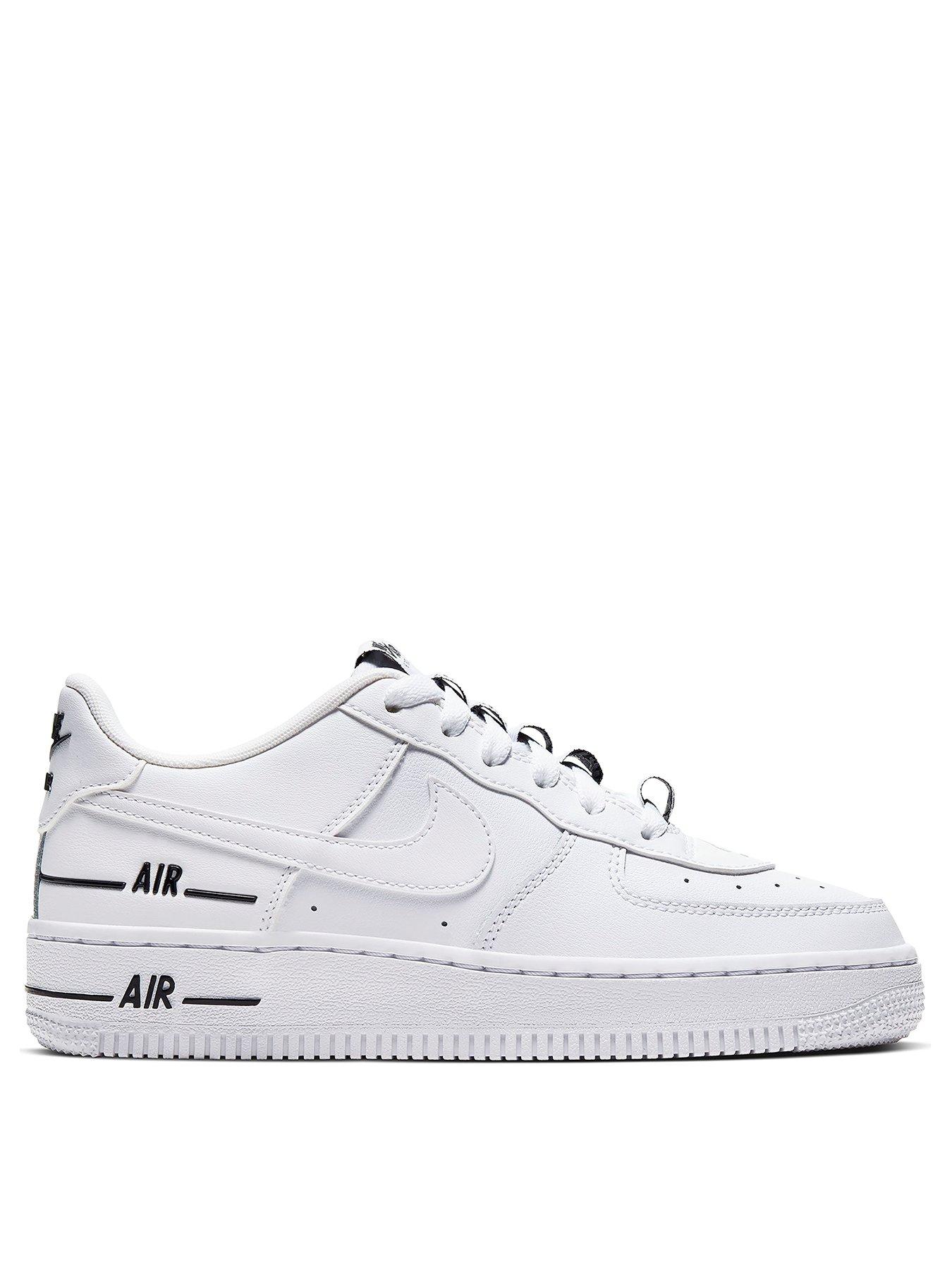 white and black air force junior