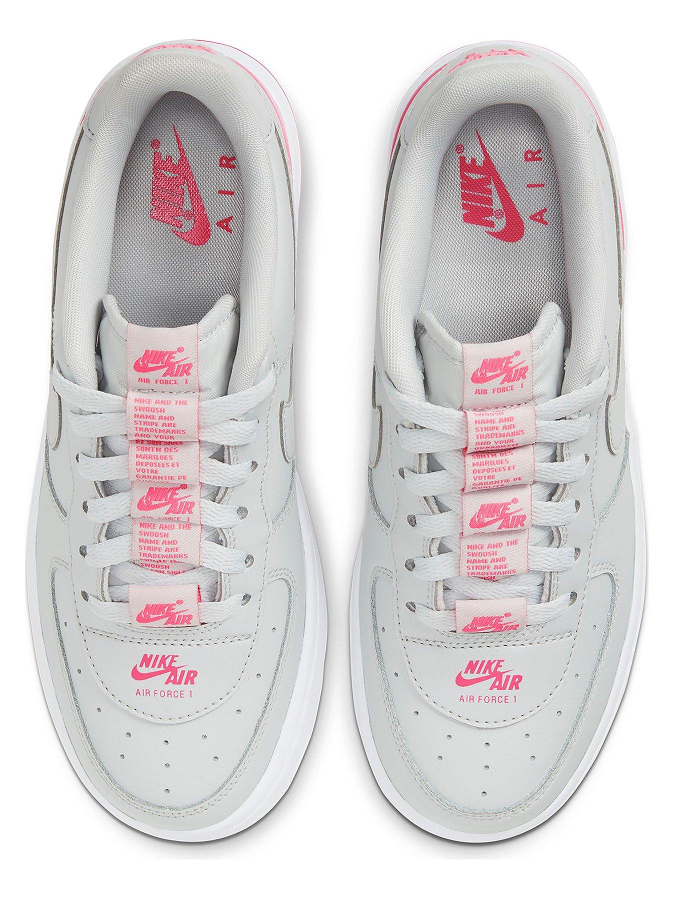 white and pink air force 1 junior