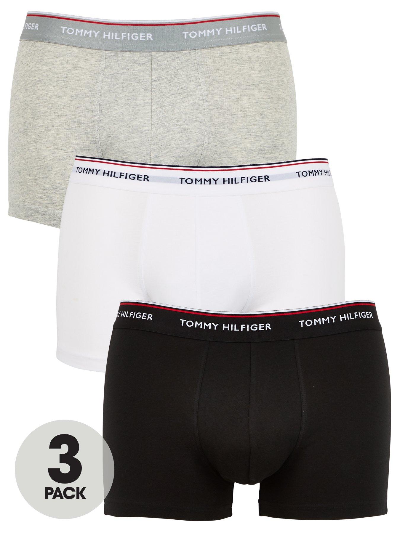Tommy Hilfiger 3 Pack Premium Essentials Trunks - Black/White/Grey