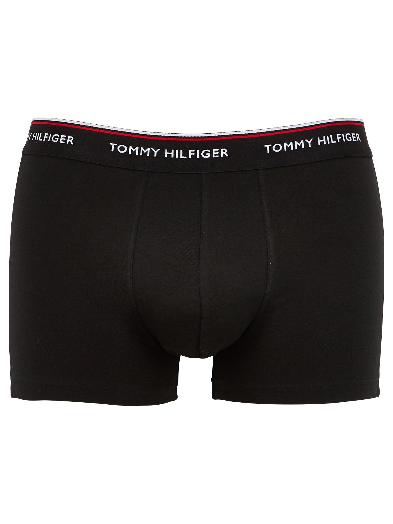 Tommy Hilfiger 3 Pack Premium Essentials Trunks - Black/White/Grey