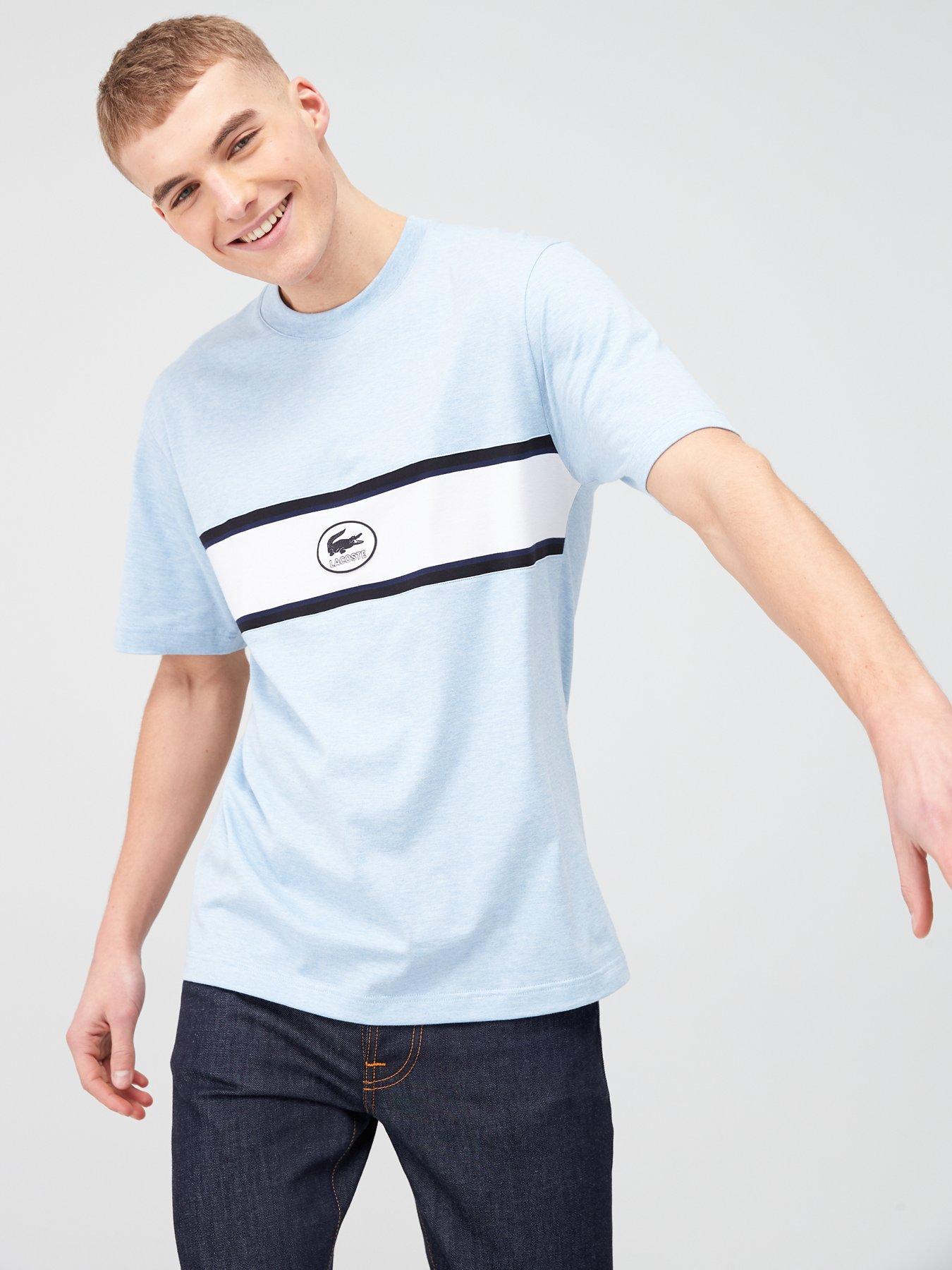 lacoste light blue t shirt