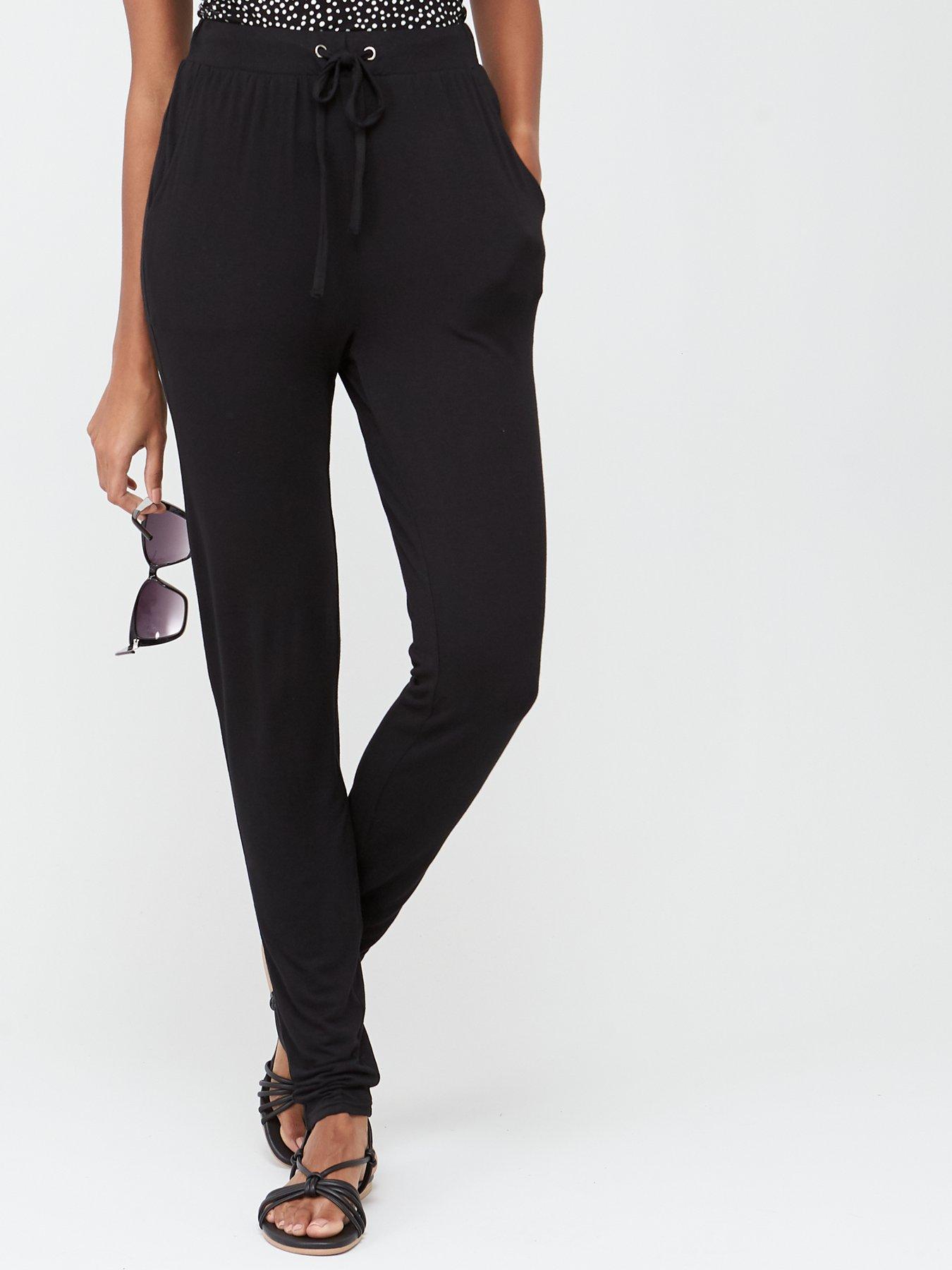 tapered jersey trousers