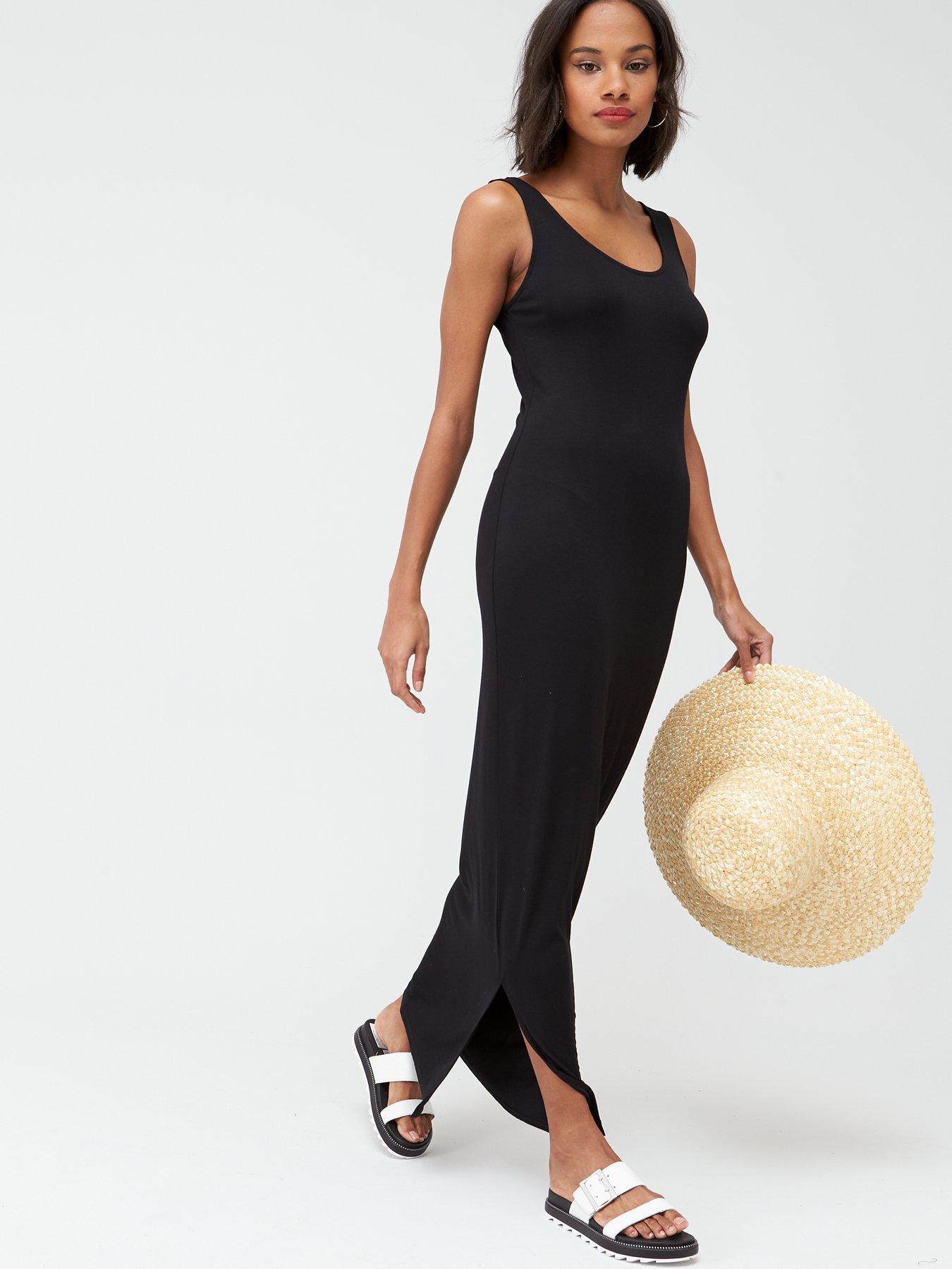 petite jersey maxi dress