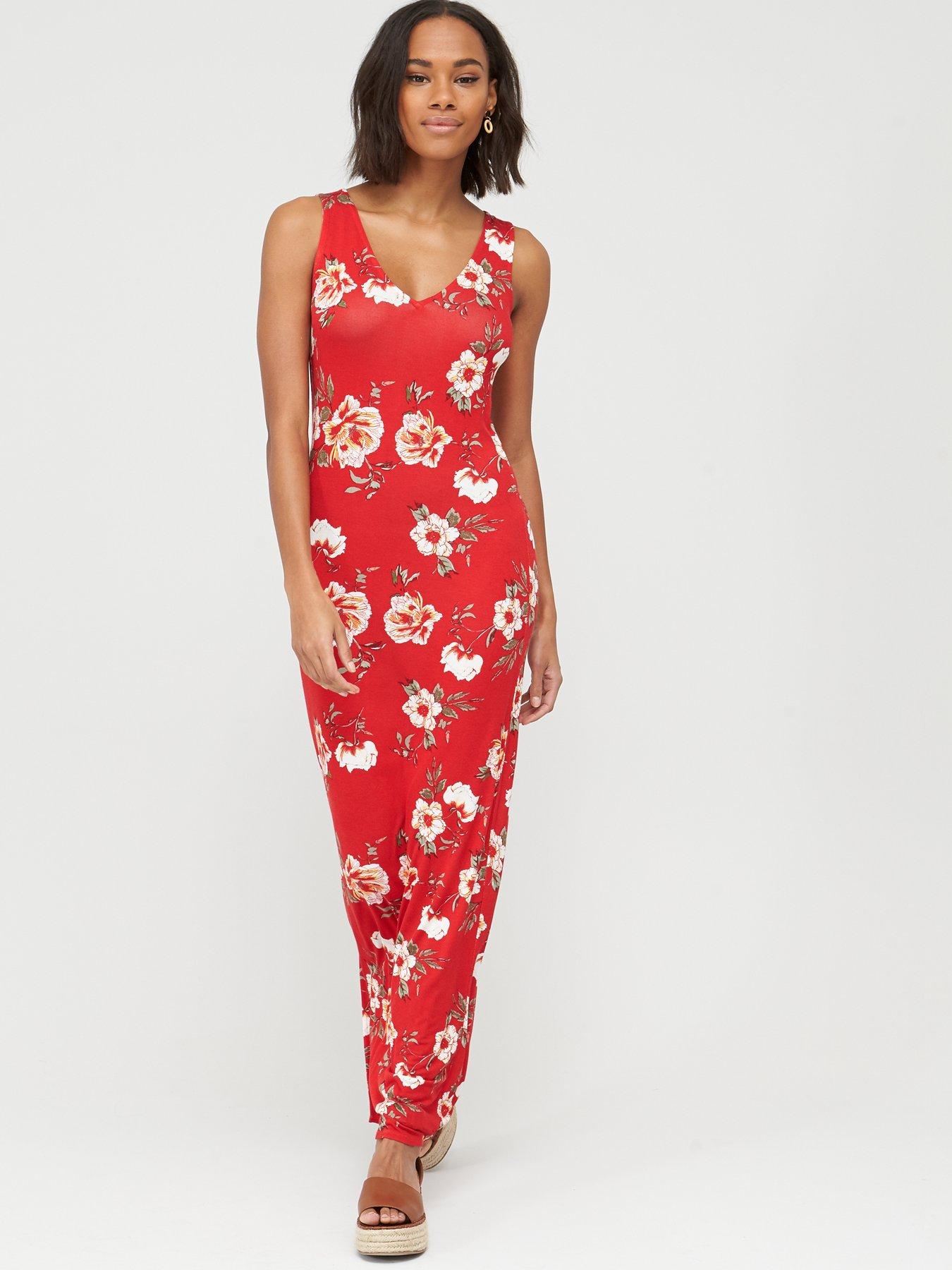 maxi red dress uk