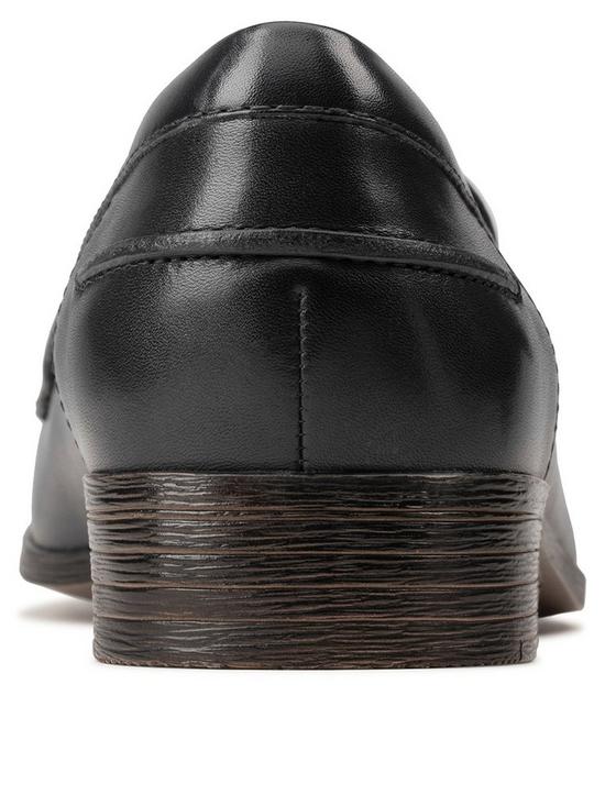 stillFront image of clarks-hamble-leather-loafers-black