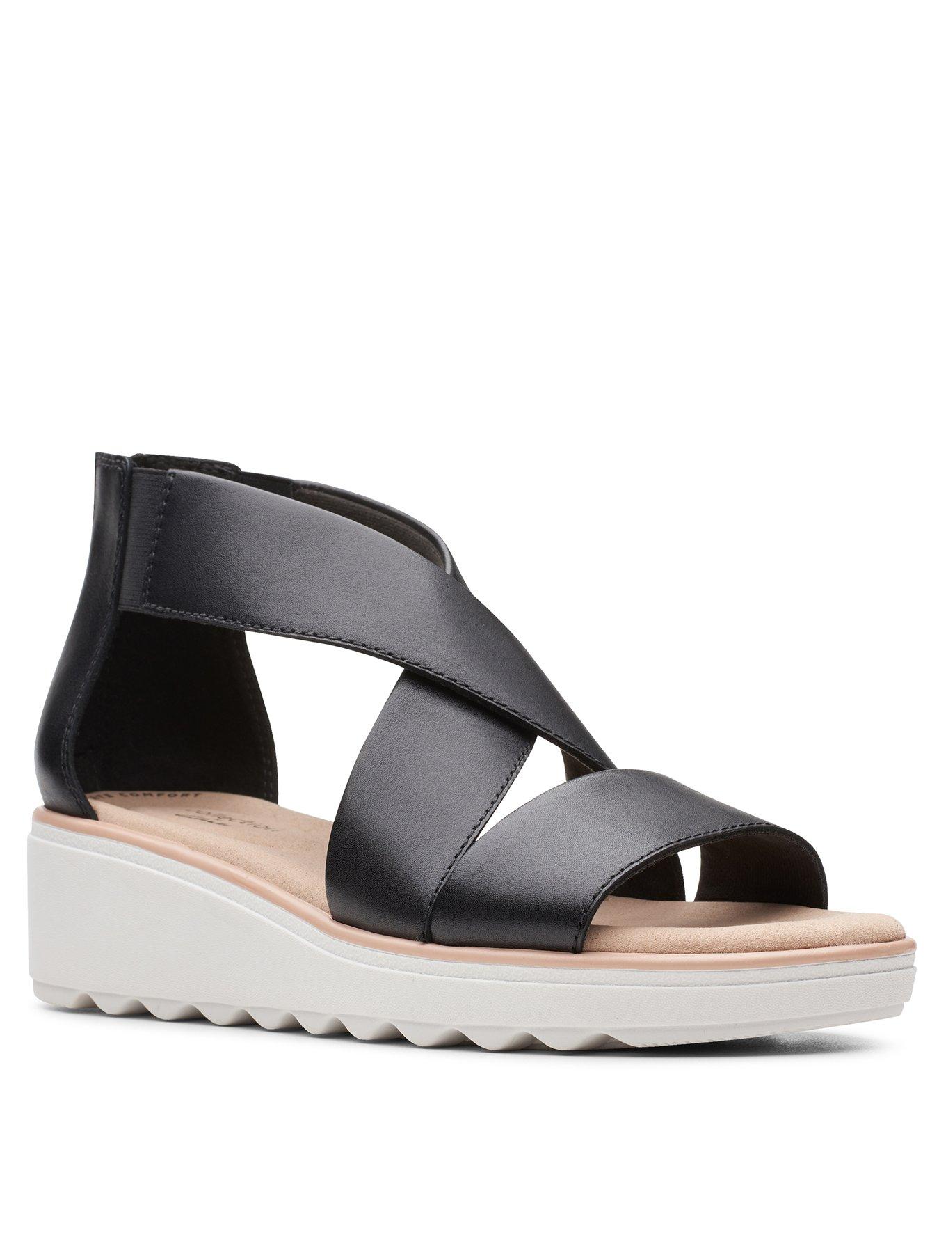 clarks wedge sandals uk