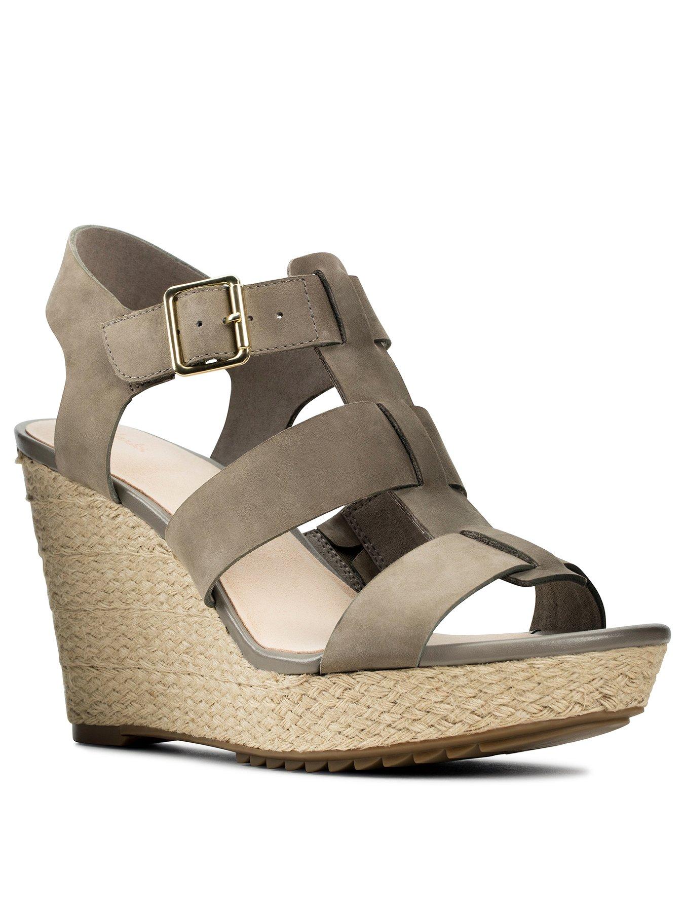 clarks wedge sandals uk