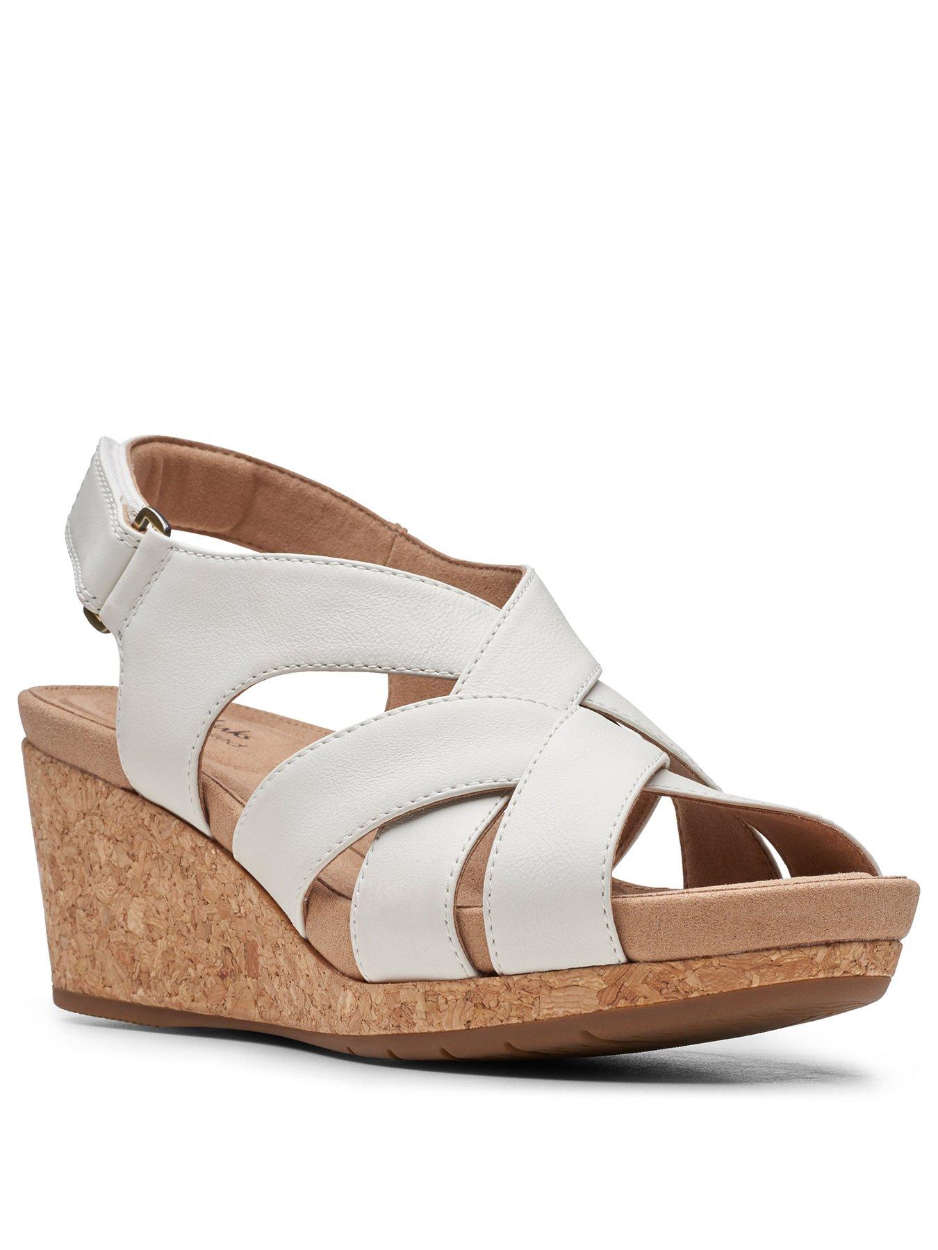 clarks wedge sandals