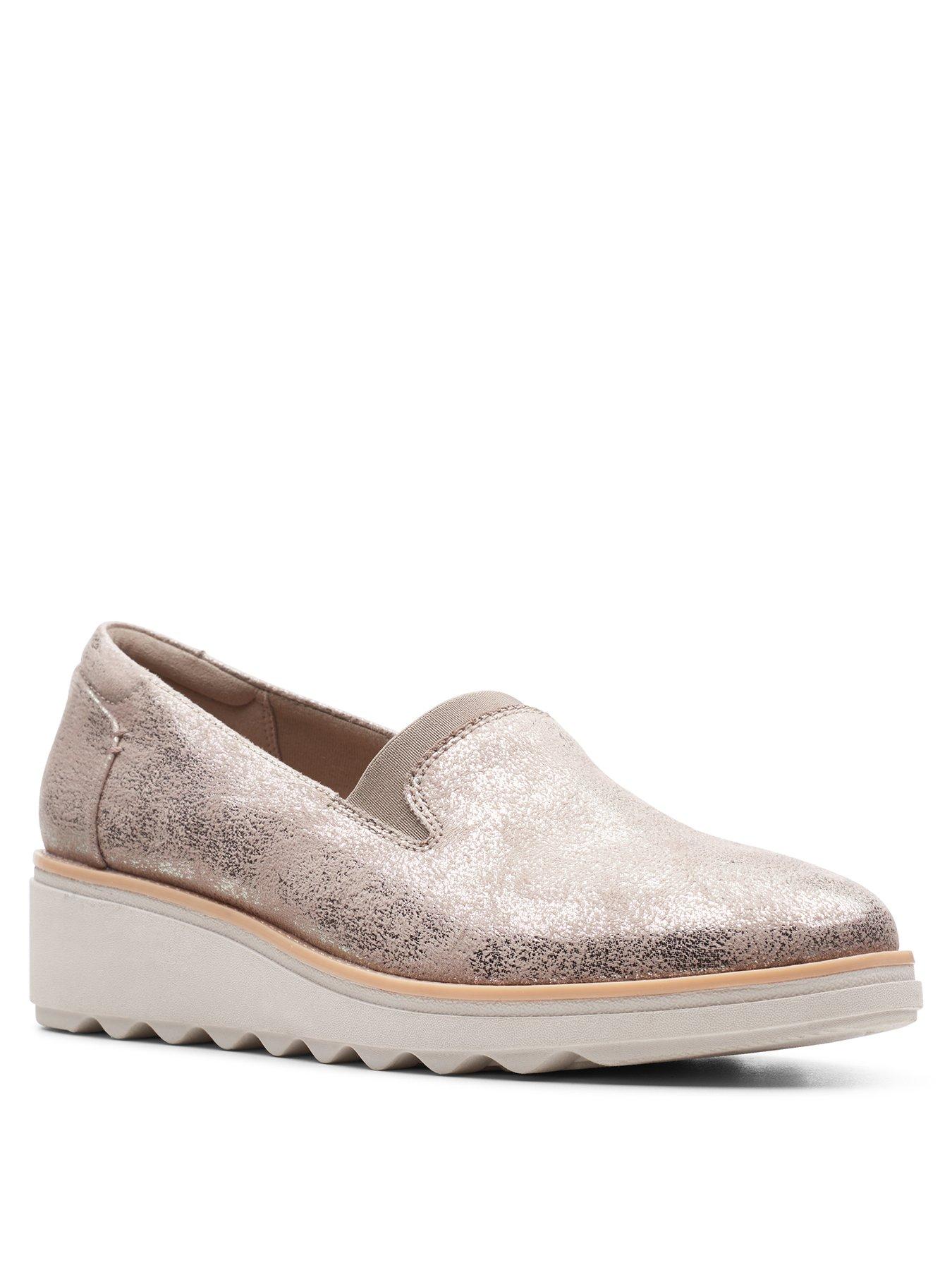 clarks pewter shoes