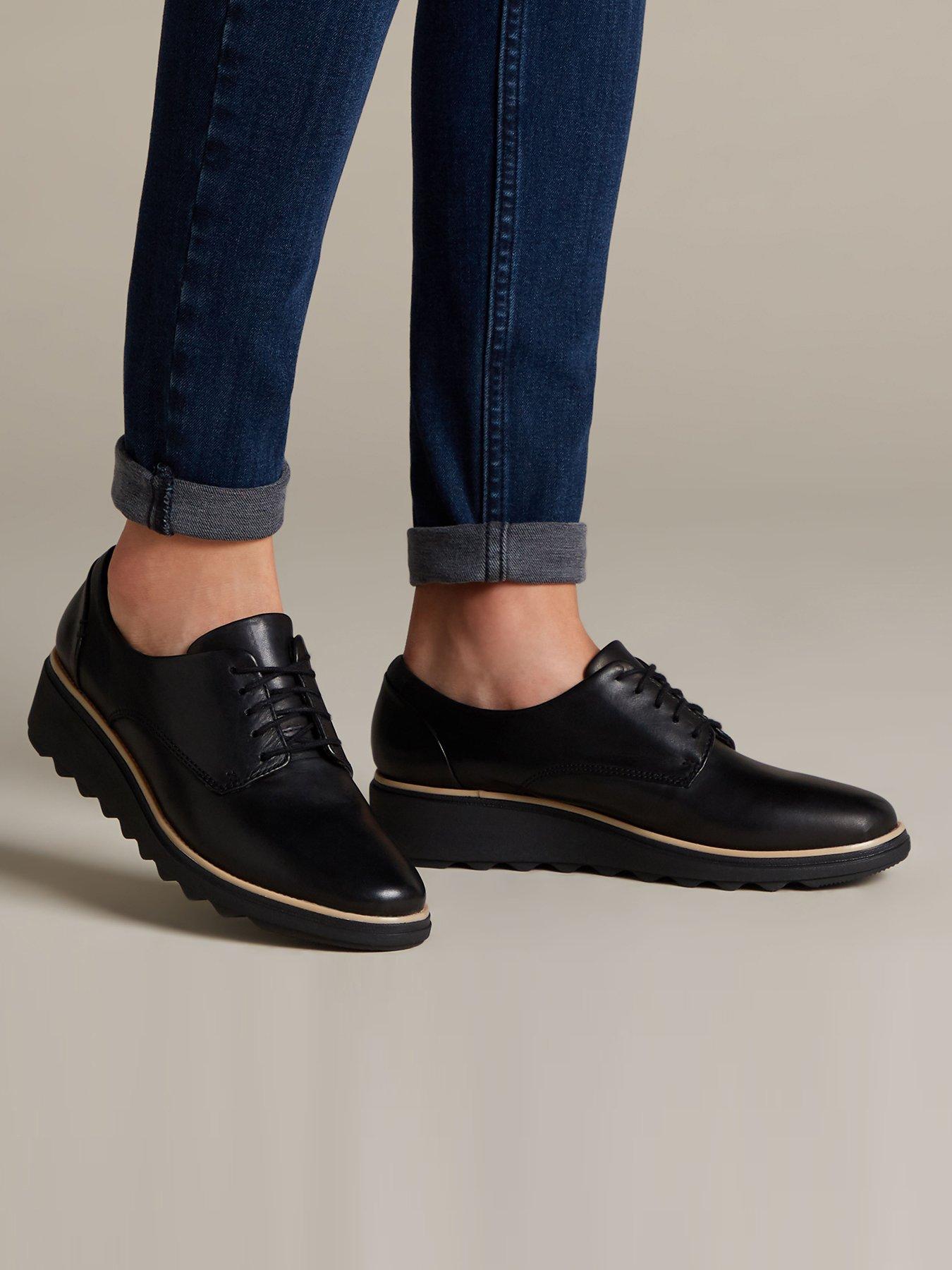 clarks sharon noel suede wedge derby