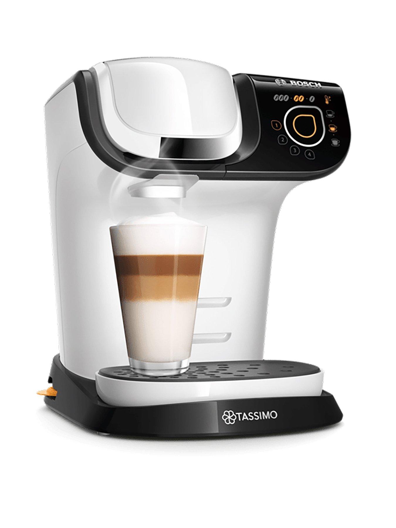 Product photograph of Tassimo Tas6504gb My Way Pod Coffee Machine - White from very.co.uk