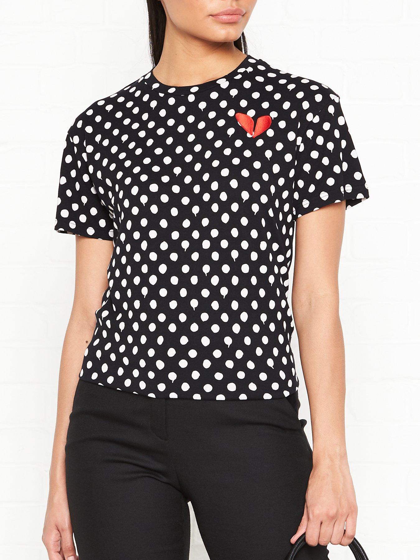 lulus polka dot shirt