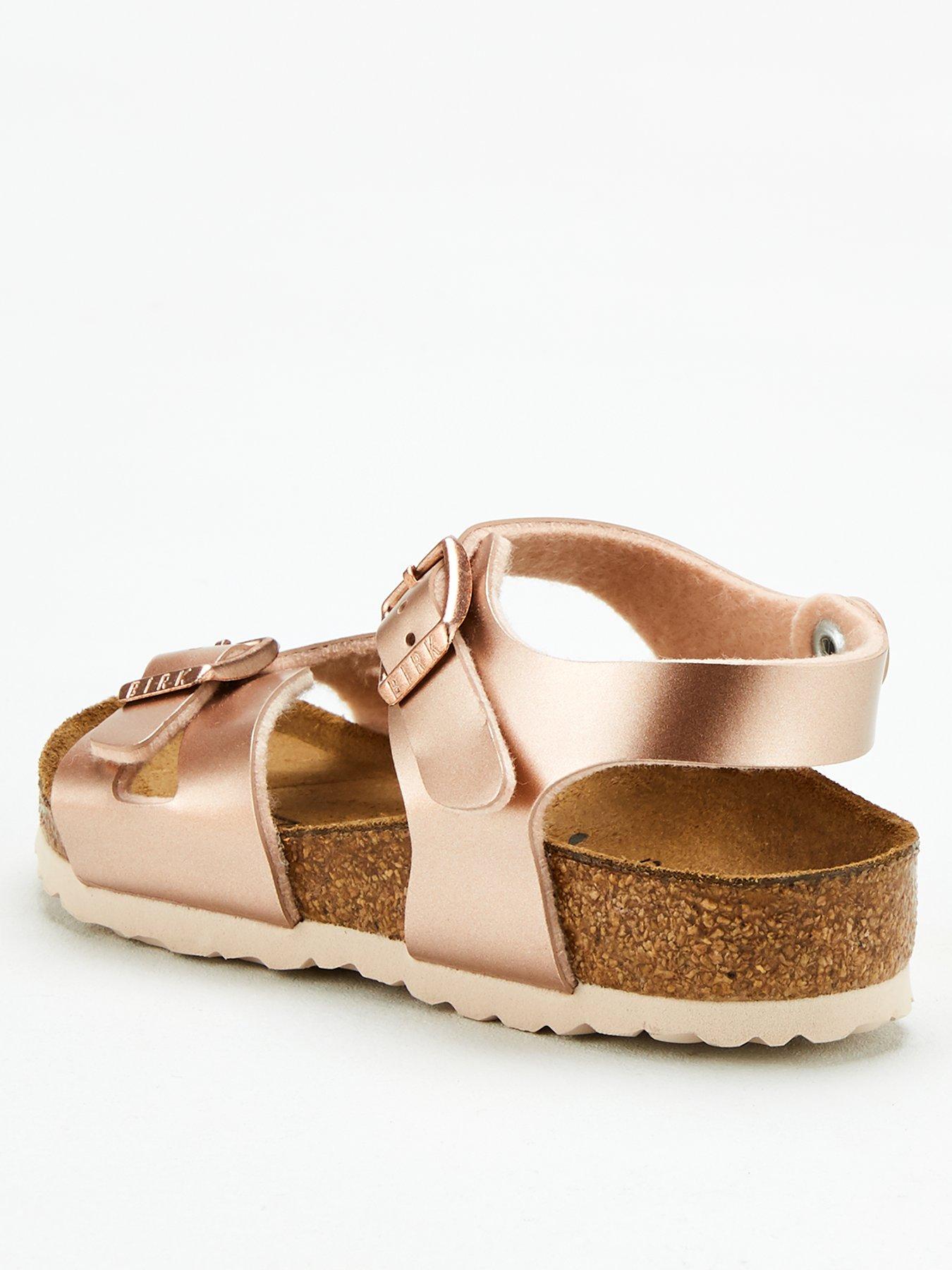 girls rose gold birkenstock