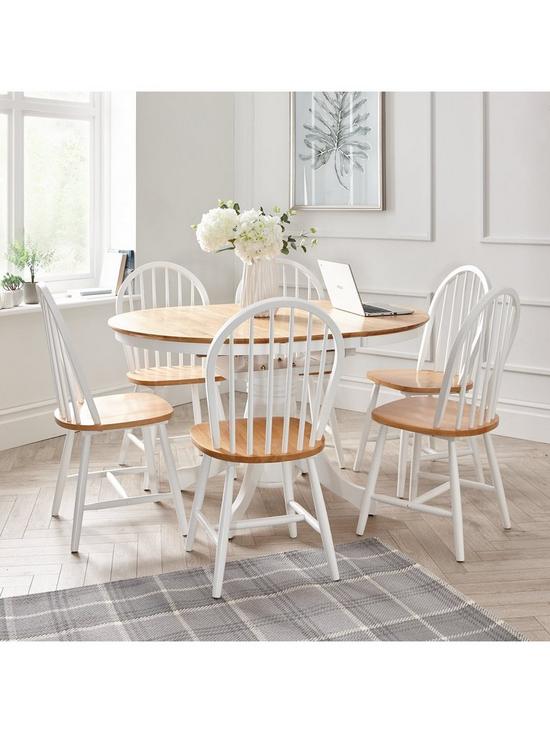 front image of very-home-new-kentucky-100-133-cm-extending-dining-table-6-chairs