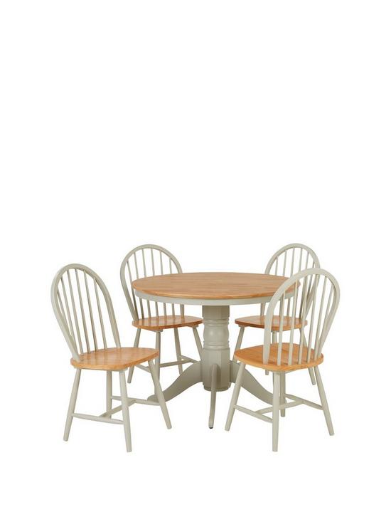 front image of very-home-new-kentucky-100-cm-round-dining-table-4-chairs