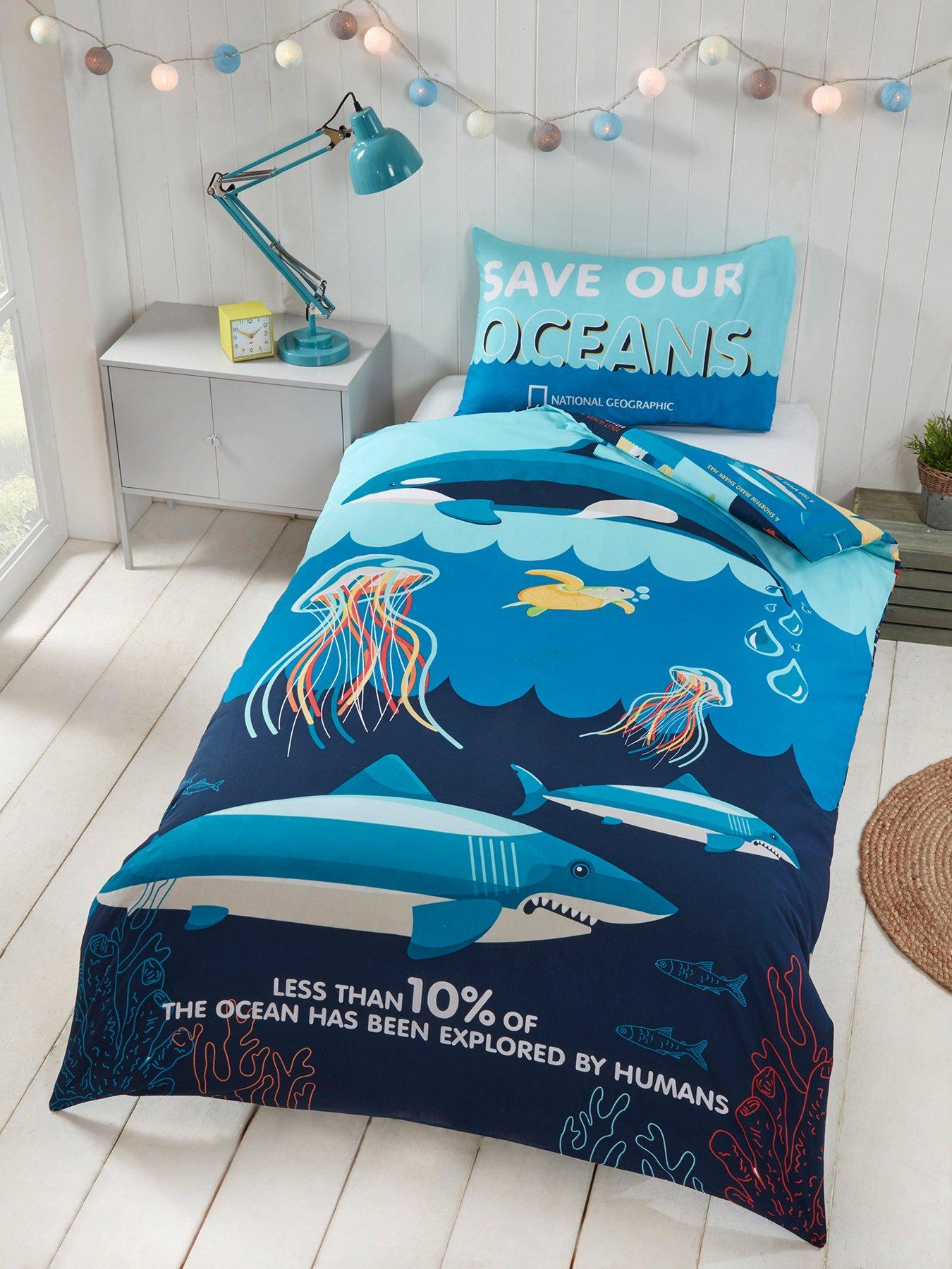 National Geographic Ocean Life Glow In The Dark Single Duvet Cover