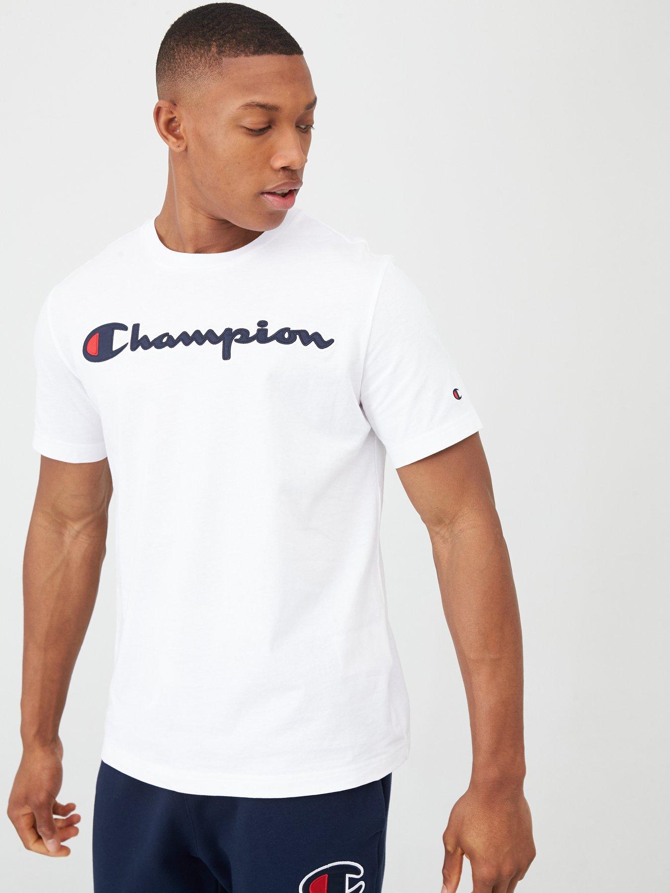 Champion Logo Crew Neck T-Shirt - White 