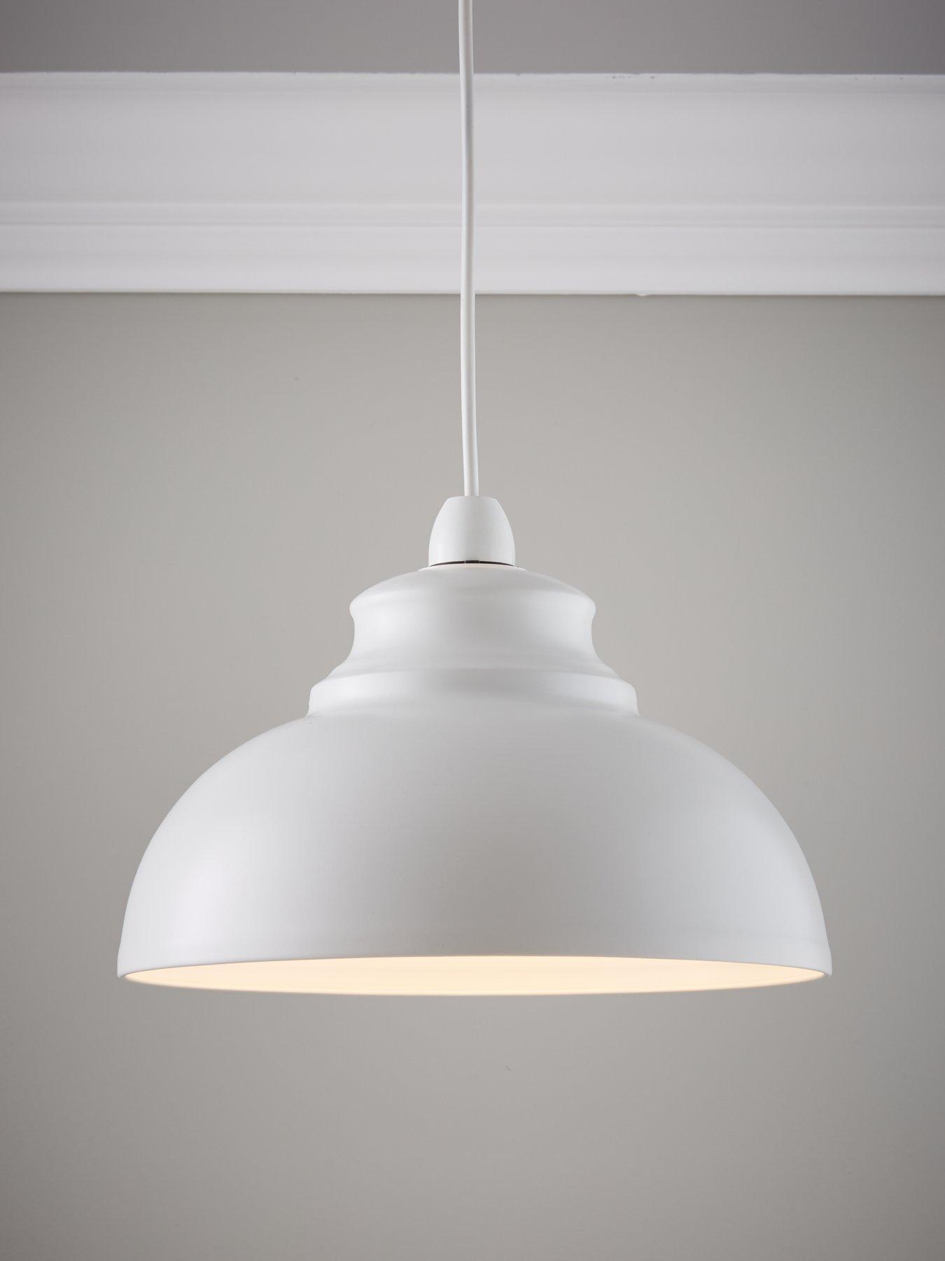 The Very Collection Dome Spun Metal Shade - White
