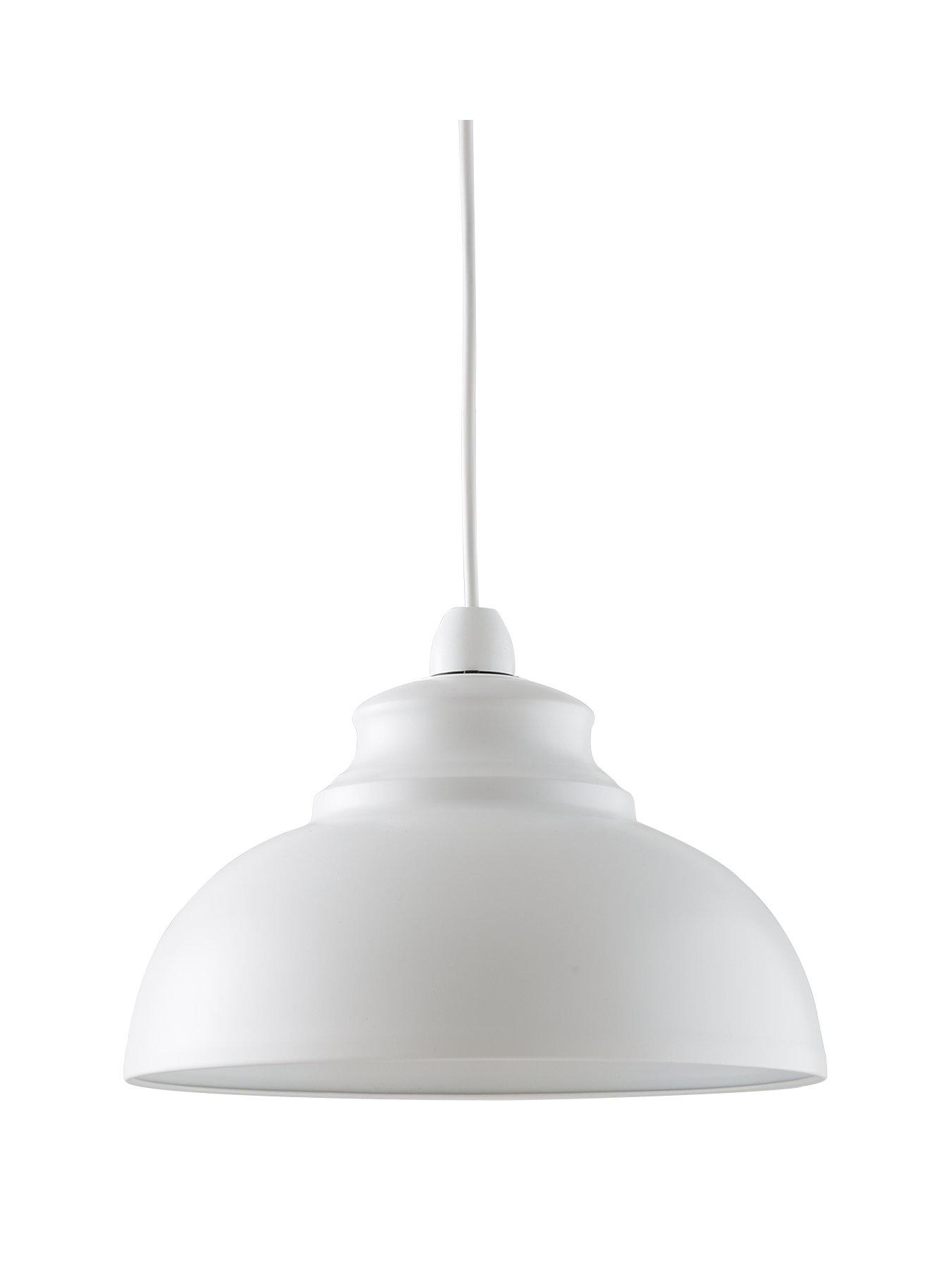 undefined Dome Spun Metal Shade - White
