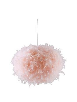 Product photograph of Very Home Ellie Easy Fit Pendant Lightshade - Blush from very.co.uk