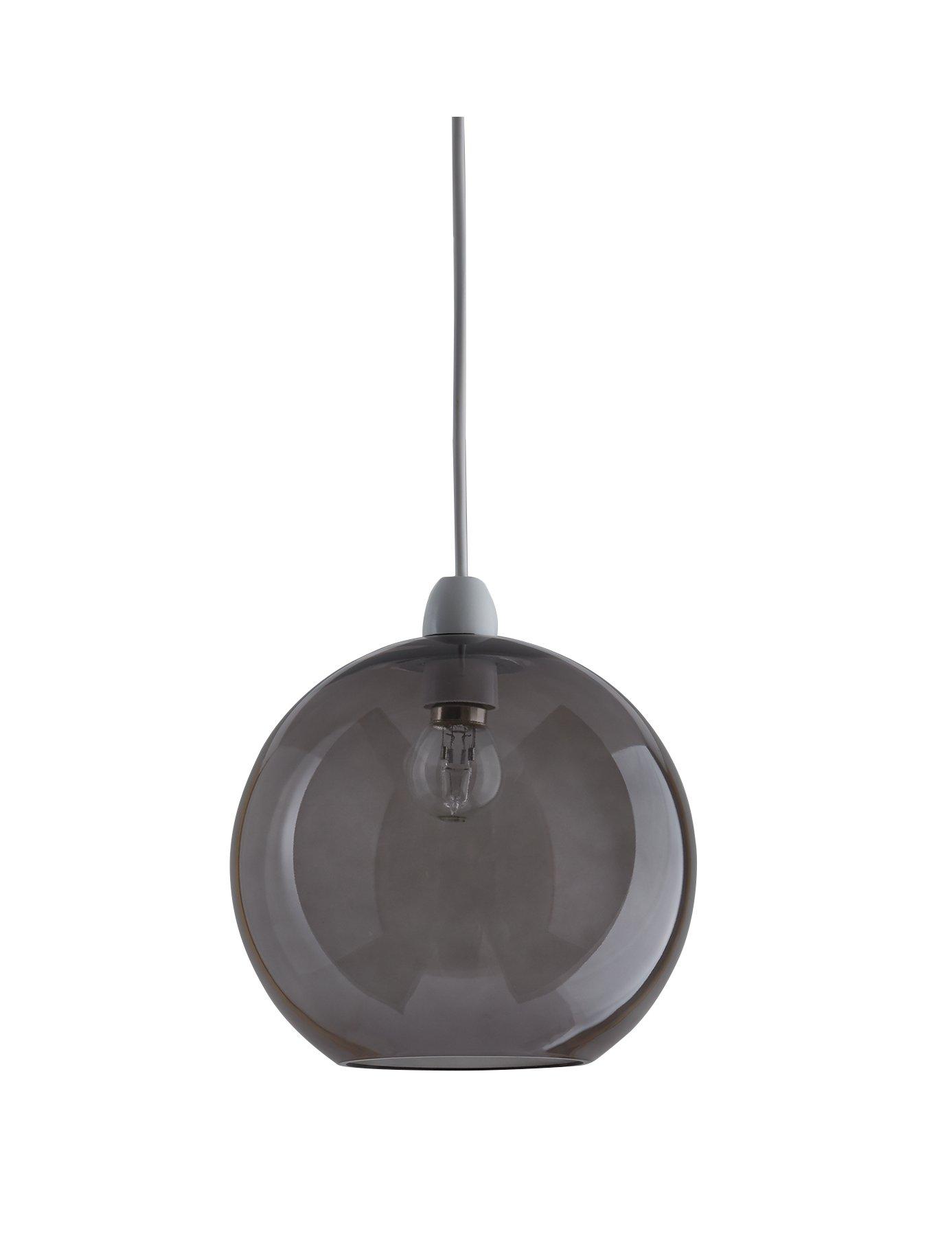 Grey Acrylic Pendant Shade for Bedroom or Living Room Smoked Grey Shade Fitting for Hallway Beautify Smoked Grey Acrylic Ceiling Light 