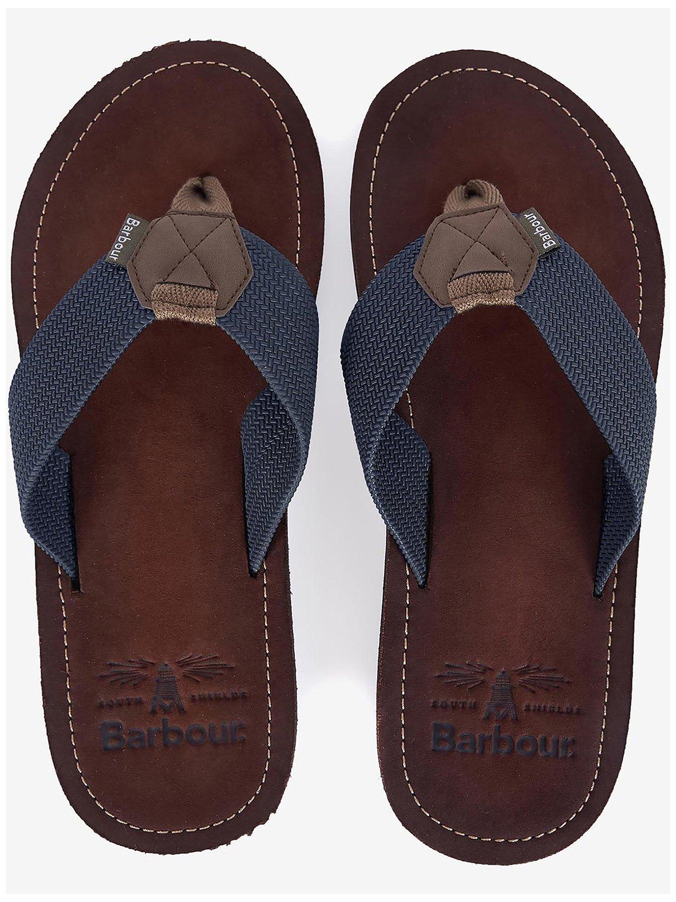Image 4 of 6 of Barbour Toeman Beach Flip Flops - Dark Blue