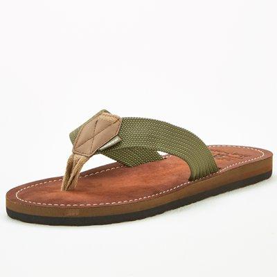 Barbour Toeman Beach Flip Flops - Green