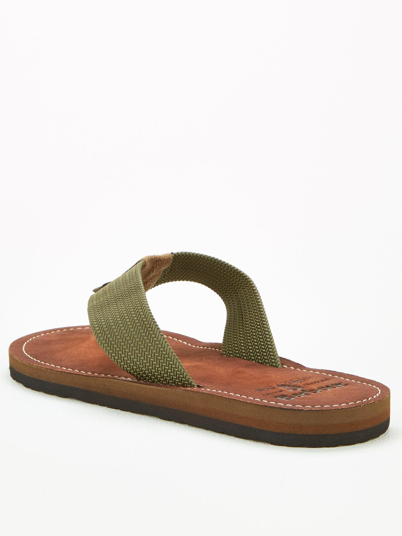 Image 2 of 6 of Barbour Toeman Beach Flip Flops - Green