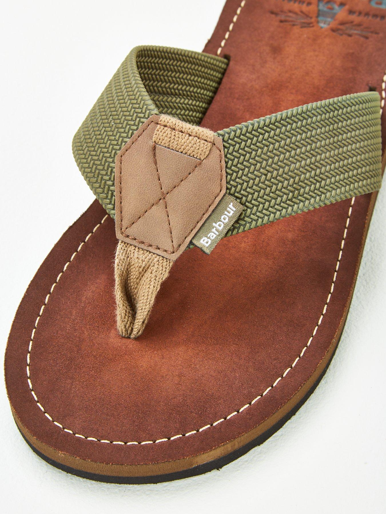 Image 6 of 6 of Barbour Toeman Beach Flip Flops - Green
