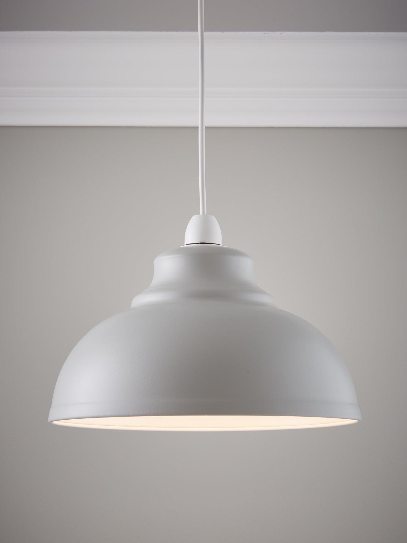 Very Home Dome Spun Metal Light Shade - Grey