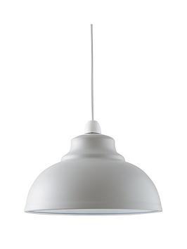 Product photograph of Everyday Dome Spun Metal Light Shade - Grey from very.co.uk